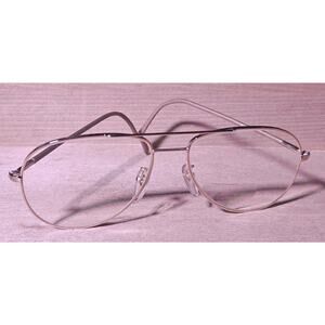 Elan 34 Aviator Eyeglasses Frames Only Gold Metal Unisex 58-18-140